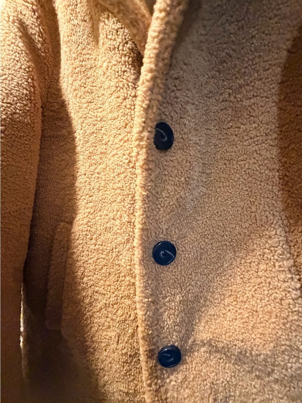 Maison Jules Women’s Teddy Bear Fleece Coat - Camel - Picture 3 of 11